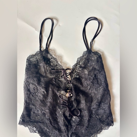 Vintage Victoria Secret Black Lace Teddy Lingerie - Picture 6 of 6